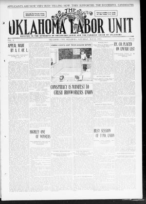 Primary view of object titled 'The Oklahoma Labor Unit (Oklahoma City, Okla.), Vol. 2, No. 48, Ed. 1 Saturday, May 13, 1911'.