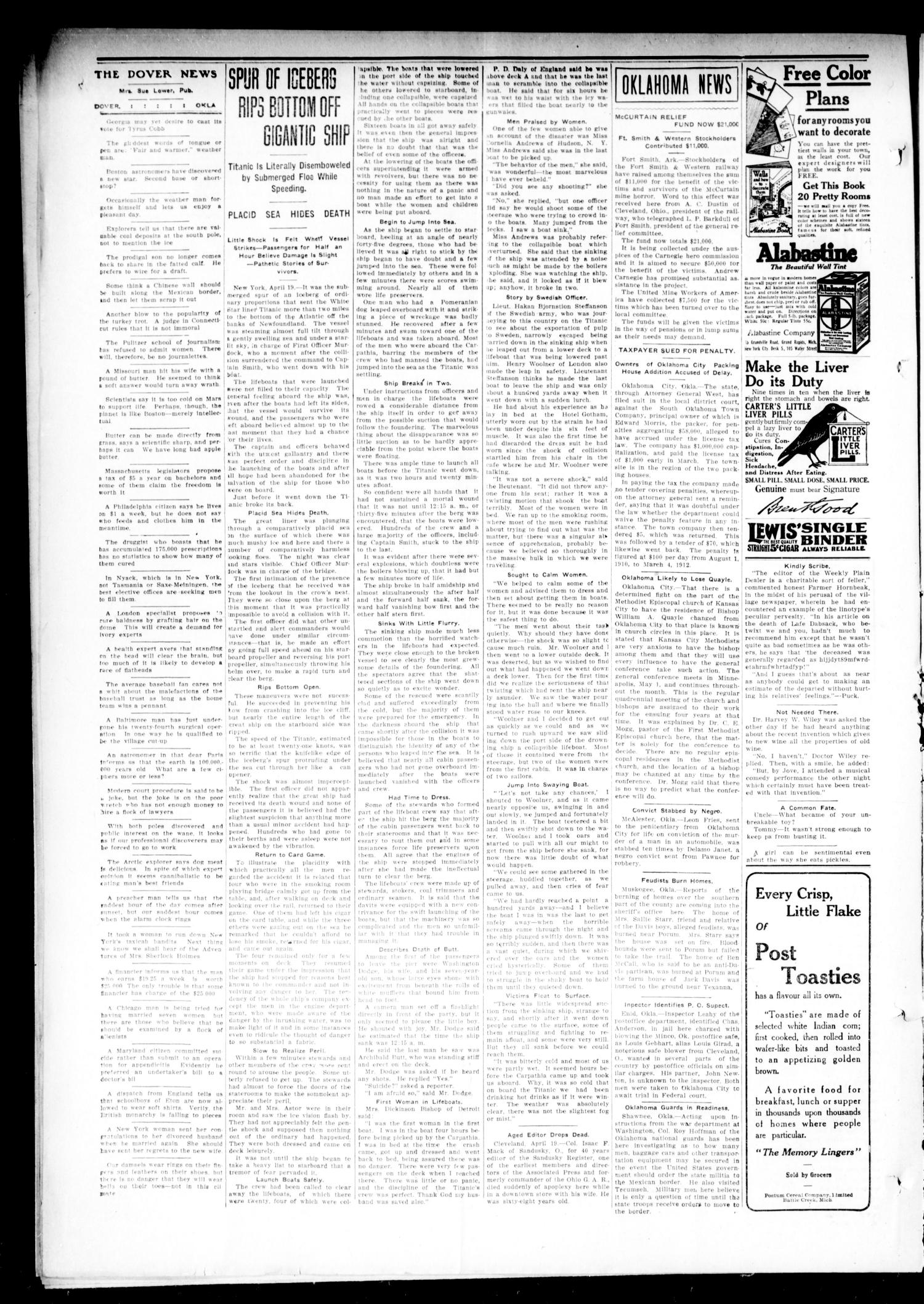 The Dover News. (Dover, Okla.), Vol. 12, No. 8, Ed. 1 Thursday, April 25, 1912
                                                
                                                    [Sequence #]: 2 of 8
                                                