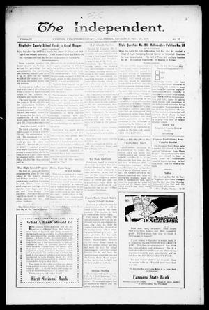 Primary view of object titled 'The Independent. (Cashion, Okla.), Vol. 13, No. 25, Ed. 1 Thursday, October 28, 1920'.