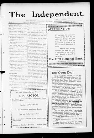 Primary view of object titled 'The Independent. (Cashion, Okla.), Vol. 4, No. 43, Ed. 1 Thursday, February 29, 1912'.