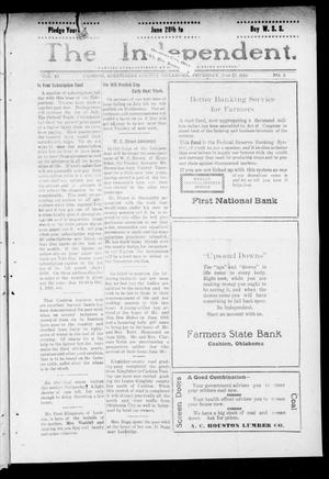 Primary view of object titled 'The Independent. (Cashion, Okla.), Vol. 11, No. 9, Ed. 1 Thursday, June 27, 1918'.