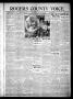 Thumbnail image of item number 1 in: 'Rogers County Voice. (Collinsville, Okla.), Vol. 1, No. 6, Ed. 1 Saturday, August 23, 1913'.