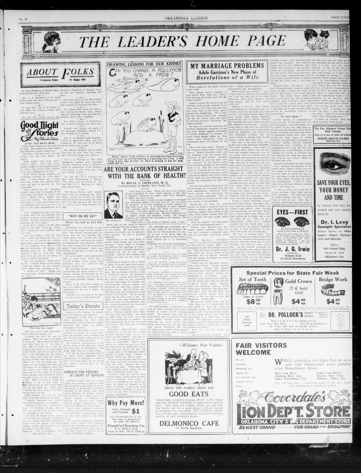 Oklahoma Leader (Oklahoma City, Okla.), Vol. 2, No. 40, Ed. 1 Friday, September 30, 1921
                                                
                                                    [Sequence #]: 3 of 8
                                                