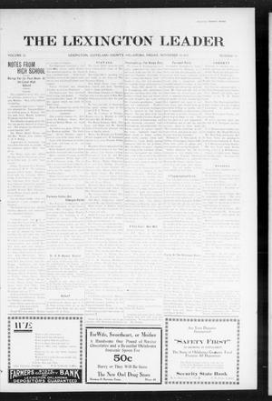 Primary view of object titled 'The Lexington Leader (Lexington, Okla.), Vol. 25, No. 10, Ed. 1 Friday, November 19, 1915'.