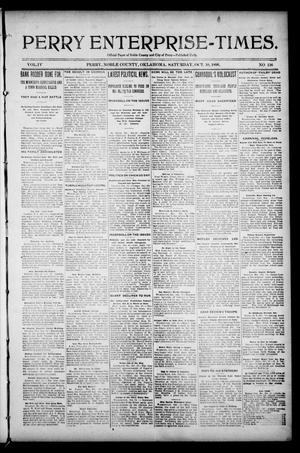 Primary view of object titled 'Perry Enterprise-Times. (Perry, Okla.), Vol. 4, No. 136, Ed. 1 Saturday, October 10, 1896'.
