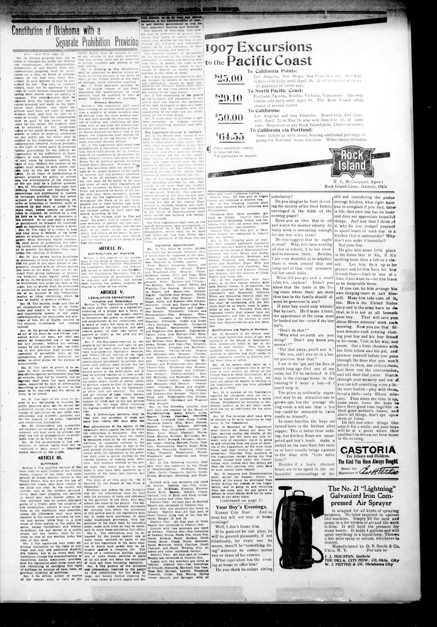 Oklahoma State Register. (Guthrie, Okla.), Vol. 16, No. 14, Ed. 1 Thursday, May 2, 1907
                                                
                                                    [Sequence #]: 3 of 8
                                                