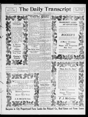 Primary view of object titled 'The Daily Transcript  (Norman, Okla.), Vol. 4, No. 149, Ed. 1 Saturday, December 23, 1916'.