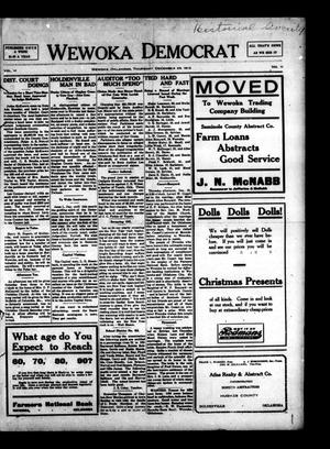 Primary view of object titled 'Wewoka Democrat (Wewoka, Okla.), Vol. 6, No. 11, Ed. 1 Thursday, December 26, 1912'.