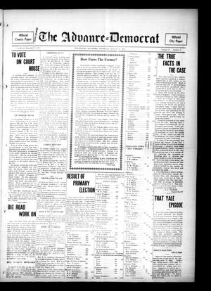 Primary view of object titled 'The Advance--Democrat (Stillwater, Okla.), Vol. 24, No. 50, Ed. 1 Thursday, August 10, 1916'.