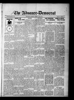Primary view of object titled 'The Advance--Democrat (Stillwater, Okla.), Vol. 23, No. 9, Ed. 1 Thursday, October 29, 1914'.