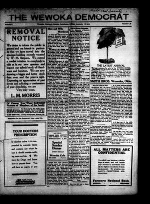 Primary view of object titled 'The Wewoka Democrat (Wewoka, Okla.), Vol. 5, No. 15, Ed. 1 Friday, January 26, 1912'.