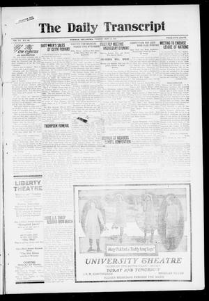 Primary view of object titled 'The Daily Transcript  (Norman, Okla.), Vol. 7, No. 148, Ed. 1 Tuesday, September 23, 1919'.
