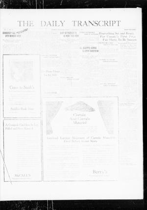 Primary view of object titled 'The Daily Transcript  (Norman, Okla.), Vol. 8, No. 121, Ed. 1 Sunday, September 12, 1920'.
