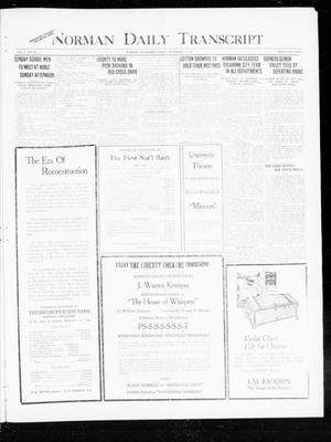 Primary view of object titled 'Norman Daily Transcript  (Norman, Okla.), Vol. 8, No. 186, Ed. 1 Friday, November 26, 1920'.