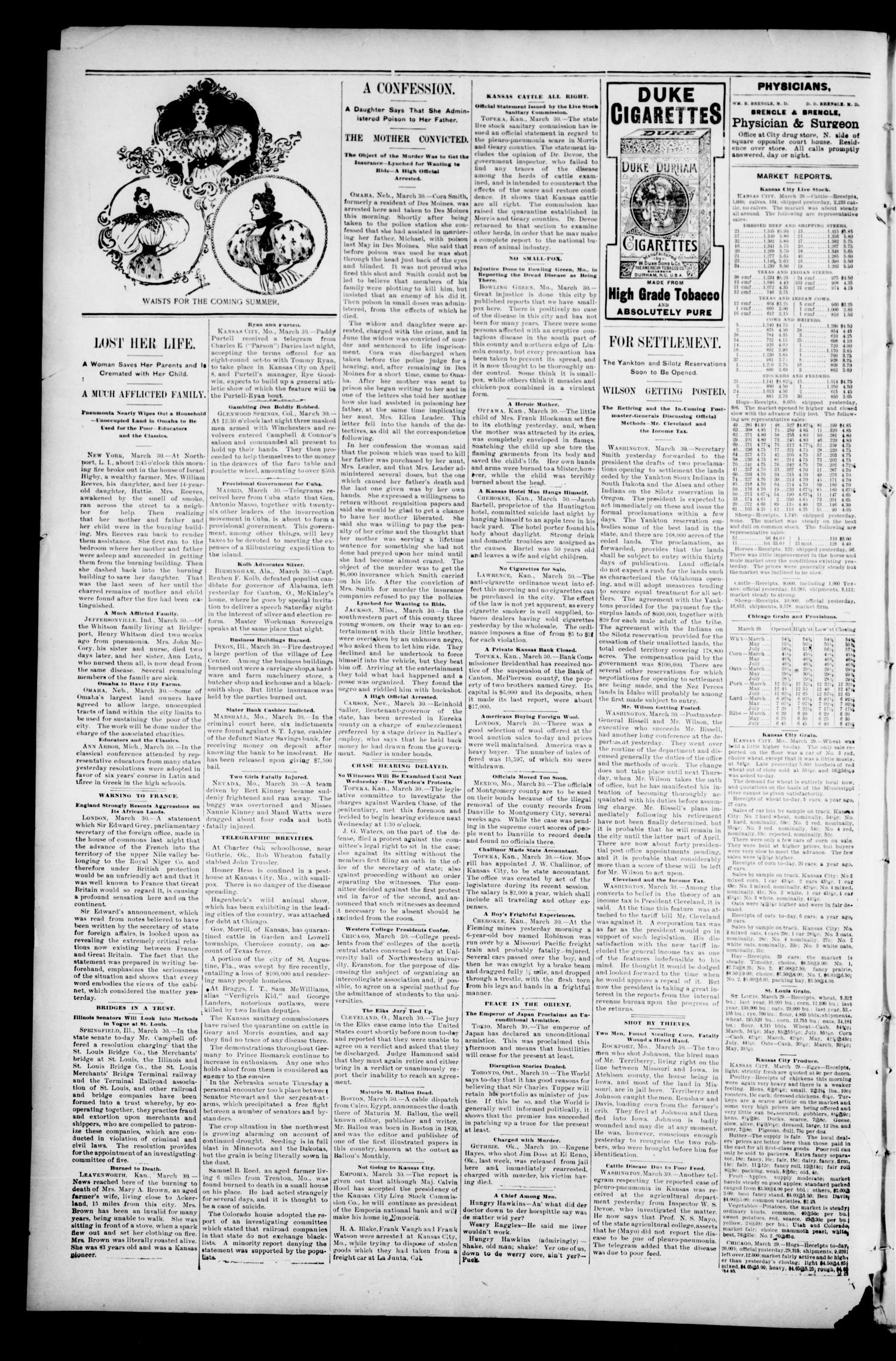 The Perry Daily Times. (Perry, Okla.), Vol. 2, No. 161, Ed. 1 Monday, April 1, 1895
                                                
                                                    [Sequence #]: 4 of 4
                                                