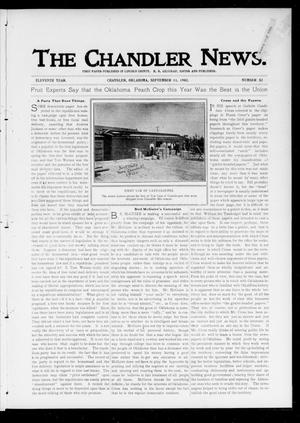 Primary view of object titled 'The Chandler News. (Chandler, Okla.), Vol. 11, No. 52, Ed. 1 Thursday, September 11, 1902'.