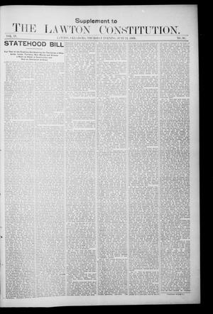 Primary view of object titled 'The Lawton Constitution. (Lawton, Okla.), Vol. 4, No. 15, Ed. 2 Thursday, June 21, 1906'.