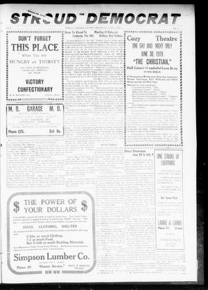 Primary view of object titled 'The Stroud Democrat (Stroud, Okla.), Vol. 9, No. 38, Ed. 1 Friday, June 27, 1919'.