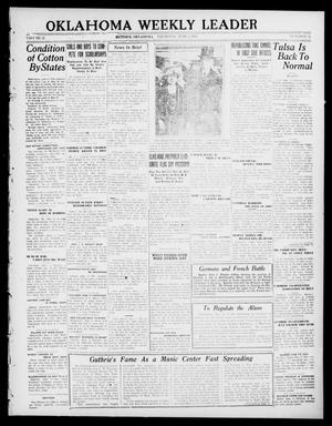 Primary view of object titled 'Oklahoma Weekly Leader (Guthrie, Okla.), Vol. 31, No. 12, Ed. 1 Thursday, June 2, 1921'.