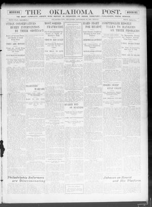 Primary view of object titled 'The Oklahoma Post. (Oklahoma City, Okla.), Vol. 5, No. 110, Ed. 1 Friday, September 28, 1906'.