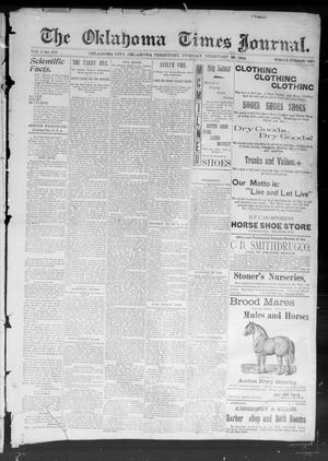 Primary view of object titled 'The Okahoma Times Journal. (Oklahoma City, Okla. Terr.), Vol. 5, No. 218, Ed. 1 Tuesday, February 27, 1894'.