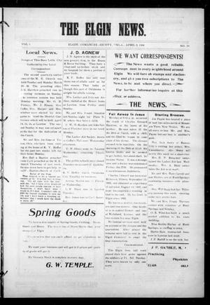 The Elgin News. (Elgin, Okla.), Vol. 1, No. 29, Ed. 1 Thursday, April 2, 1908