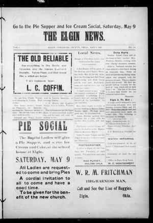 The Elgin News. (Elgin, Okla.), Vol. 1, No. 34, Ed. 1 Thursday, May 7, 1908