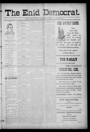 Primary view of object titled 'The Enid Democrat. (Enid, Okla. Terr.), Vol. 3, No. 59, Ed. 1 Saturday, October 31, 1896'.