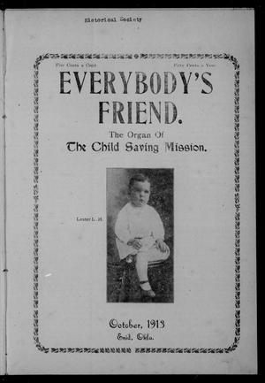 Primary view of object titled 'Everybody's Friend. (Enid, Okla.), Vol. 11, No. 10, Ed. 1 Wednesday, October 1, 1913'.