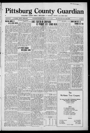 Primary view of object titled 'Pittsburg County Guardian (McAlester, Okla.), Vol. 17, No. 48, Ed. 1 Thursday, July 20, 1922'.