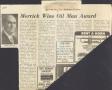 Text: Merrick Wins Oil Man Award