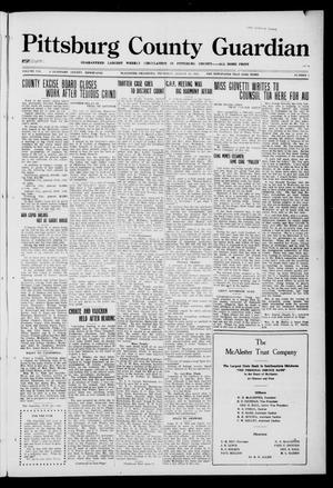 Primary view of object titled 'Pittsburg County Guardian (McAlester, Okla.), Vol. 8, No. 2, Ed. 1 Thursday, August 31, 1922'.