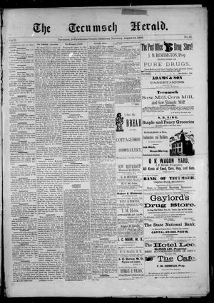 Primary view of object titled 'The Tecumseh Herald. (Tecumseh, Okla. Terr.), Vol. 2, No. 45, Ed. 1 Saturday, August 19, 1893'.