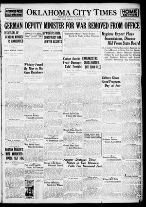 Primary view of object titled 'Oklahoma City Times (Oklahoma City, Okla.), Vol. 28, No. 155, Ed. 1 Friday, September 29, 1916'.