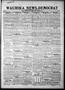 Thumbnail image of item number 1 in: 'Waurika News-Democrat (Waurika, Okla.), Vol. 20, No. 13, Ed. 1 Friday, November 26, 1920'.