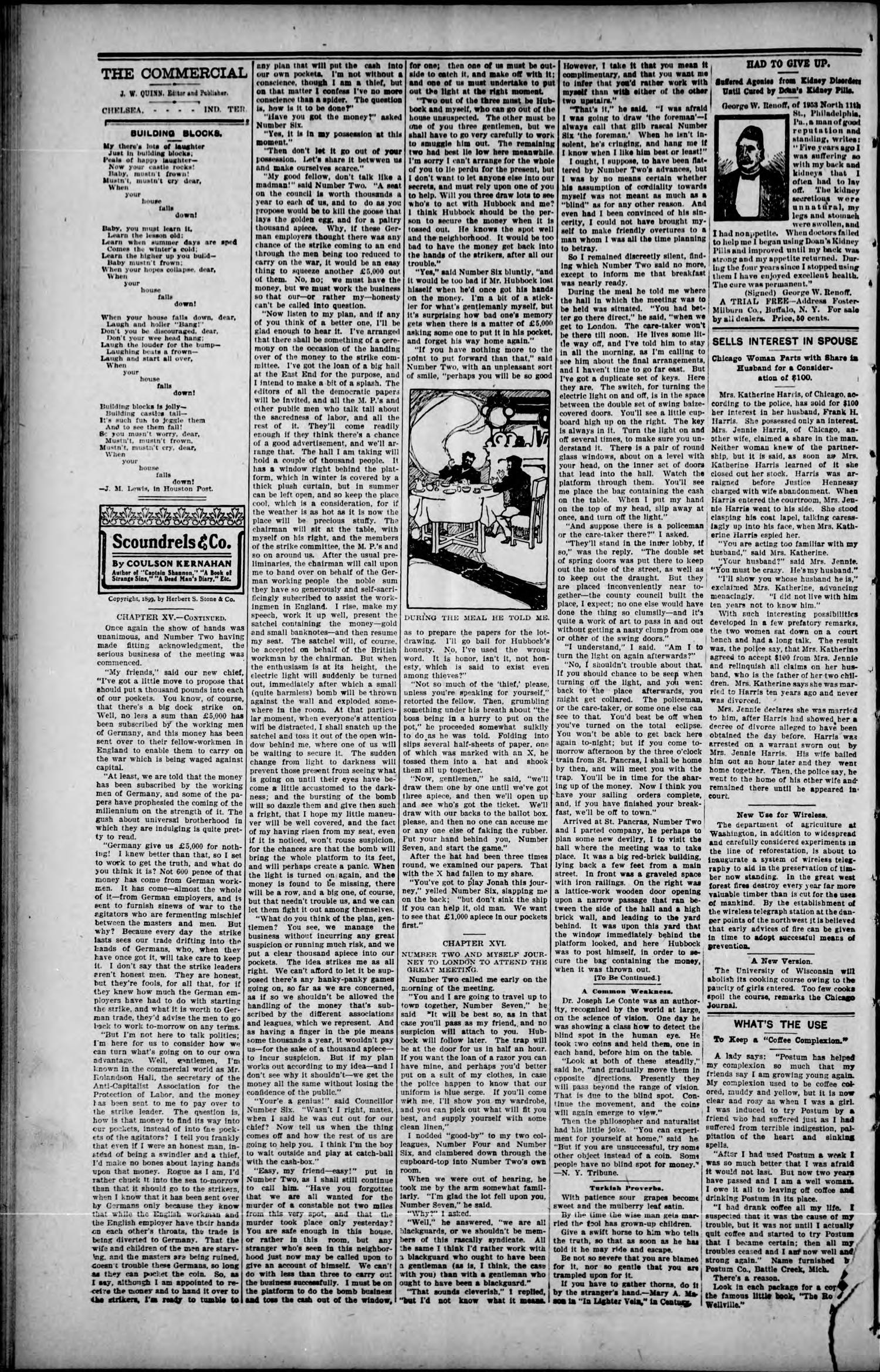 The Chelsea Commercial. (Chelsea, Indian Terr.), Vol. 10, No. 11, Ed. 1 Friday, September 16, 1904
                                                
                                                    [Sequence #]: 2 of 8
                                                
