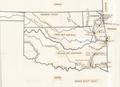 Map: Map of Oklahoma with Bishop Otey's Route