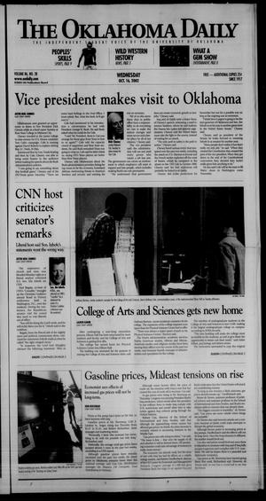 Primary view of object titled 'The Oklahoma Daily (Norman, Okla.), Vol. 86, No. 38, Ed. 1 Wednesday, October 16, 2002'.