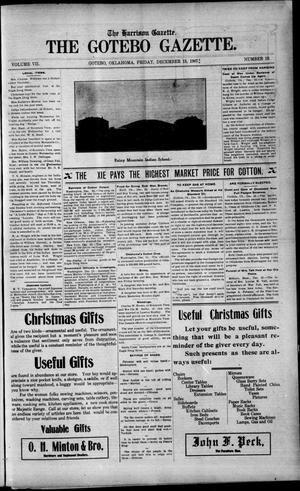 Primary view of object titled 'The Harrison Gazette. The Gotebo Gazette. (Gotebo, Okla.), Vol. 7, No. 18, Ed. 1 Friday, December 13, 1907'.