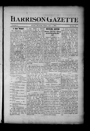Primary view of object titled 'Harrison Gazette (Gotebo, Okla.), Vol. 3, No. 47, Ed. 1 Friday, July 1, 1904'.