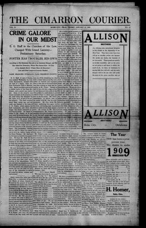 The Cimarron Courier. (Boise City, Okla.), Vol. 2, No. 28, Ed. 1 Friday, January 22, 1909