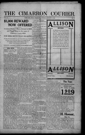 The Cimarron Courier. (Boise City, Okla.), Vol. 2, No. 27, Ed. 1 Friday, January 15, 1909