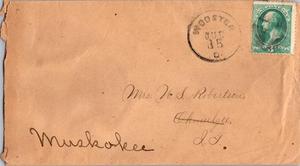 Primary view of object titled 'Envelope addressed to Mrs. W.S. Robertson'.