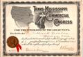 Text: Certificate for the Trans-Mississippi Commercial Congress