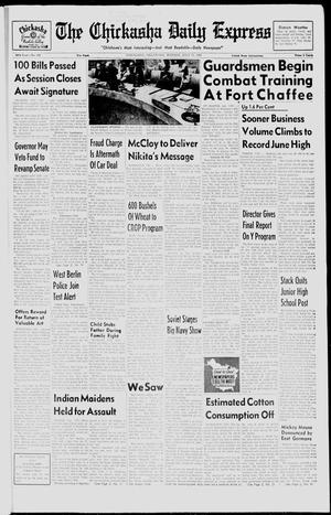 Primary view of object titled 'The Chickasha Daily Express (Chickasha, Okla.), Vol. 63, No. 129, Ed. 1 Monday, July 31, 1961'.