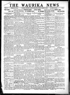Primary view of object titled 'The Waurika News (Waurika, Okla.), Vol. 6, No. 27, Ed. 1 Friday, March 13, 1908'.