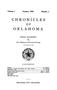 Primary view of Chronicles of Oklahoma, Volume 1, Number 1, January 1921