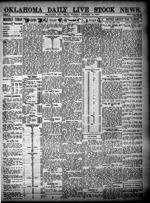 Primary view of object titled 'Oklahoma Daily Live Stock News. (Oklahoma City, Okla.), Vol. 4, No. 164, Ed. 1 Tuesday, October 14, 1913'.