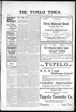 Primary view of object titled 'The Tupelo Times. (Tupelo, Okla.), Vol. 3, No. 40, Ed. 1 Thursday, January 9, 1908'.