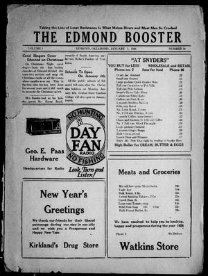 Primary view of object titled 'The Edmond Booster (Edmond, Okla.), Vol. 1, No. 36, Ed. 1 Friday, January 1, 1926'.